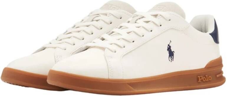 Polo Ralph Lauren Witte Casual Leren Sneakers White Heren