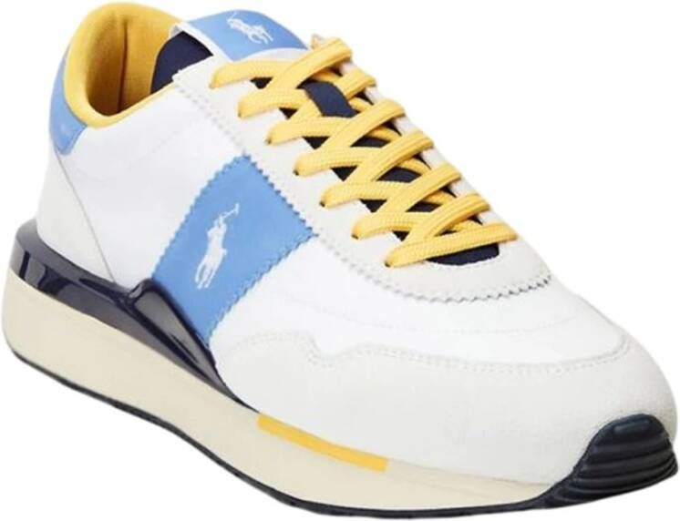 Polo Ralph Lauren Witte Casual Textiel Sneakers met 3cm Rubberen Zool Multicolor Heren