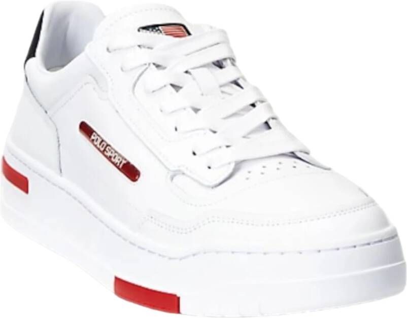 Polo Ralph Lauren Witte Court Ps300 Leren Sneakers White Heren