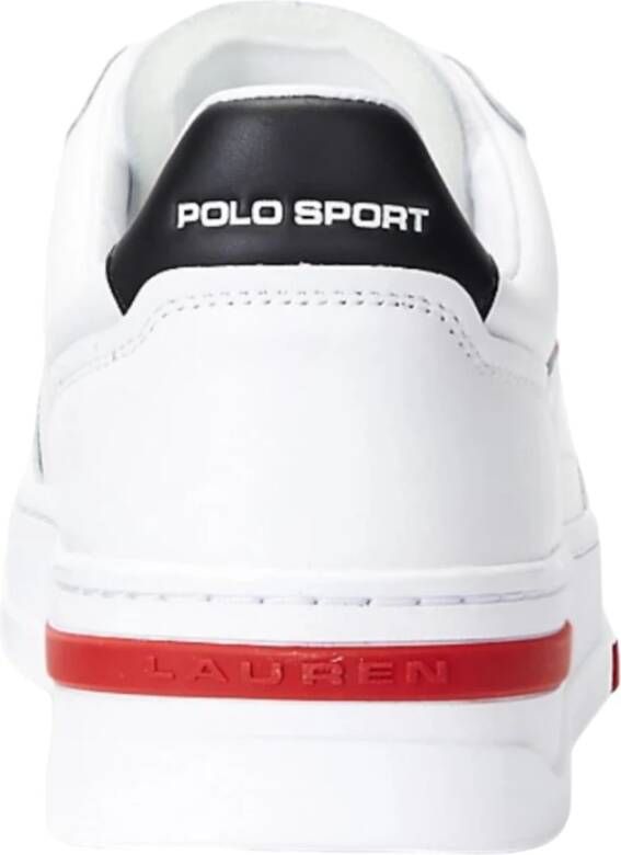 Polo Ralph Lauren Witte Court Ps300 Leren Sneakers White Heren