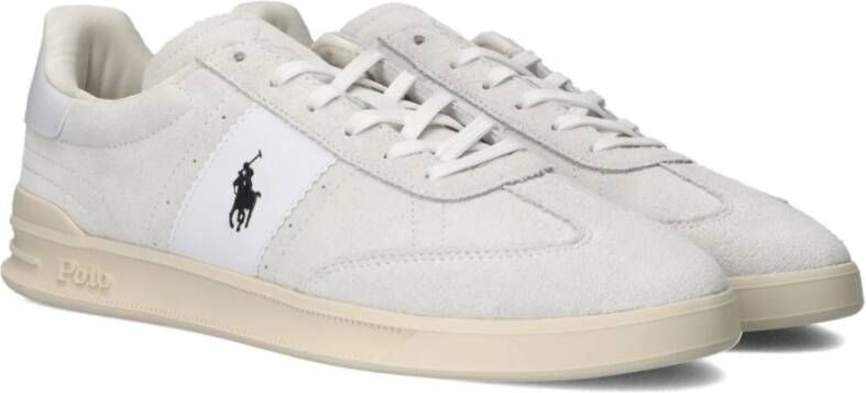 Polo Ralph Lauren Witte lage top kanten sneakers White Heren