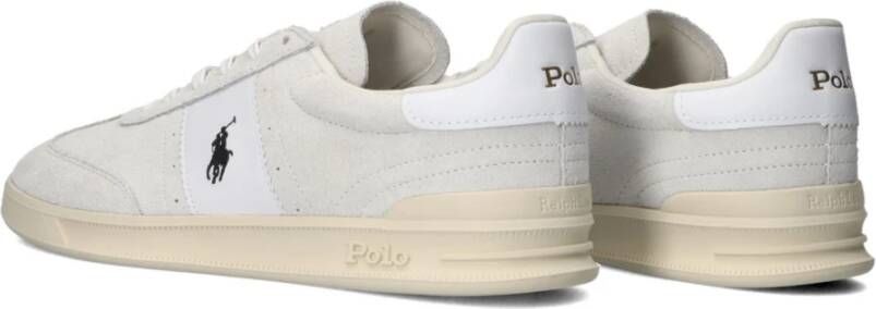 Polo Ralph Lauren Witte lage top kanten sneakers White Heren