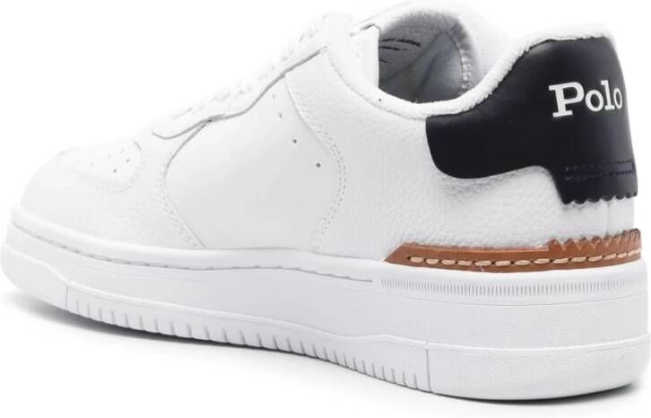 Polo Ralph Lauren Witte Leren Casual Sneakers White Dames