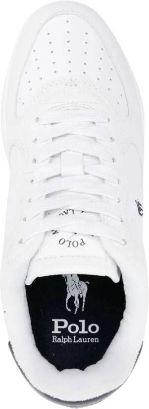 Polo Ralph Lauren Witte Leren Casual Sneakers White Dames