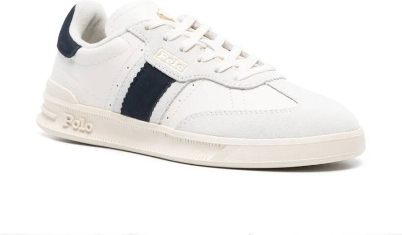 Polo Ralph Lauren Witte Leren Casual Trainers Sneakers White Dames