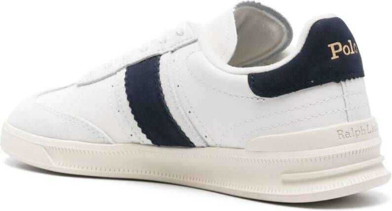 Polo Ralph Lauren Witte Leren Casual Trainers Sneakers White Dames