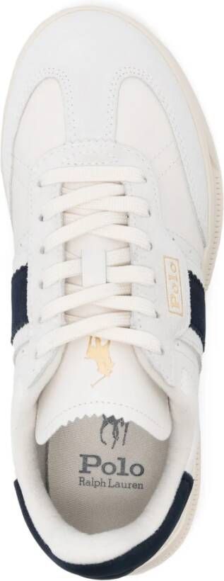 Polo Ralph Lauren Witte Leren Casual Trainers Sneakers White Dames