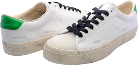 Polo Ralph Lauren Witte Leren Sneakers Longwood-SK-VLC Stijl White Heren