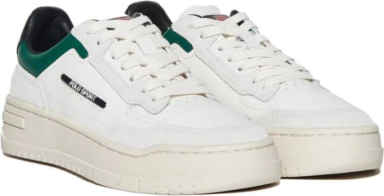 Polo Ralph Lauren Witte Leren Sneakers Ps300 White Dames