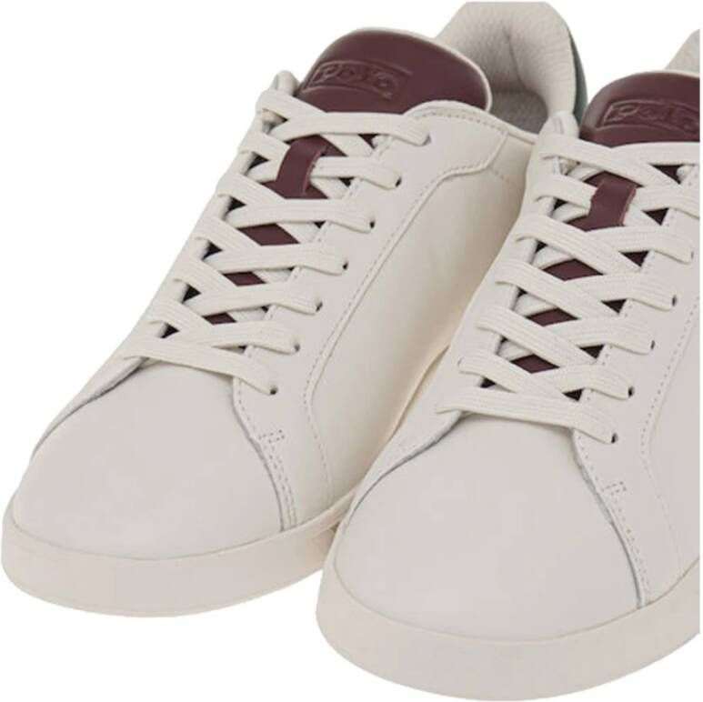 Polo Ralph Lauren Witte sportieve leren sneakers White Heren