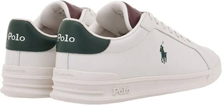 Polo Ralph Lauren Witte sportieve leren sneakers White Heren