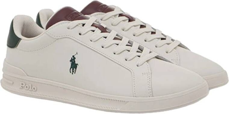 Polo Ralph Lauren Witte sportieve leren sneakers White Heren