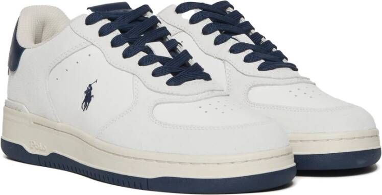 Polo Ralph Lauren Witte Suède Master Sneakers White Heren