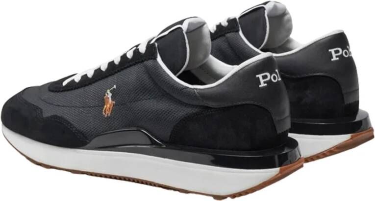 Polo Ralph Lauren Zwarte Casual Textiel Sneakers met 2 5 cm Rubberen Zool Black Heren