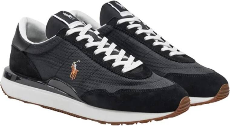 Polo Ralph Lauren Zwarte Casual Textiel Sneakers met 2 5 cm Rubberen Zool Black Heren