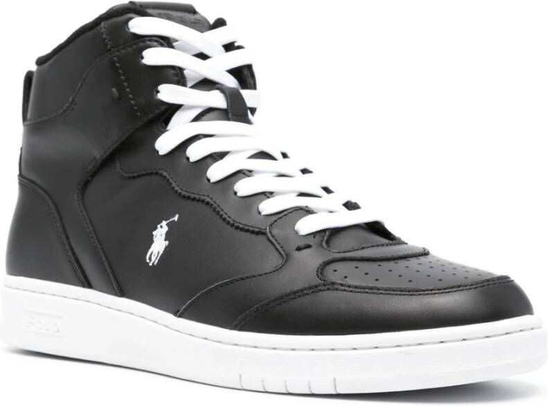 Polo Ralph Lauren Zwarte Veterschoenen Casual Enkellaarsjes Black Heren