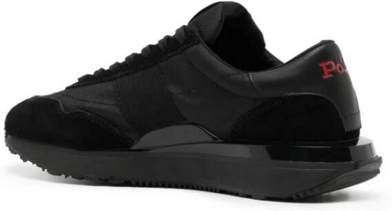 Polo Ralph Lauren Zwarte Vetersneakers Casual Stijl Black Heren