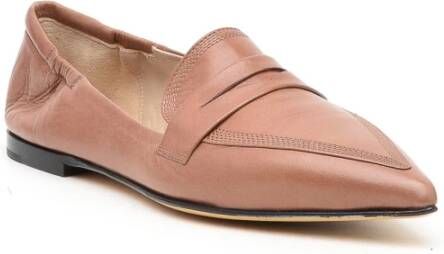 Pomme D'or Leren Ballerina Schoenen in Cuoio Brown Dames