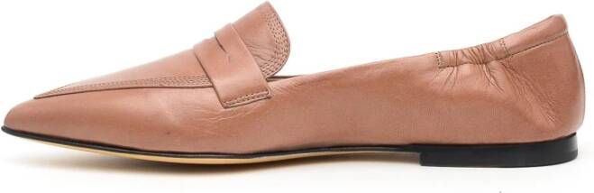 Pomme D'or Leren Ballerina Schoenen in Cuoio Brown Dames