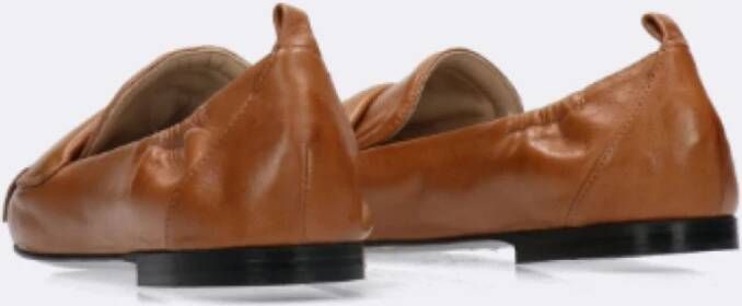 Pomme D'or Stijlvolle leren ballerina in toffee Brown Dames