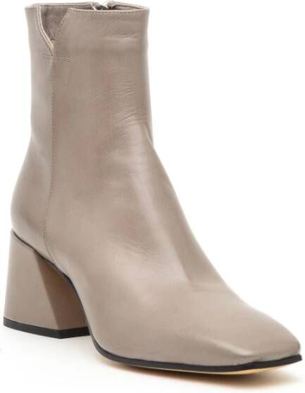 Pomme D'or Taupe Leren Enkellaarsje Beige Dames