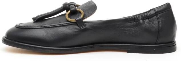 Pomme D'or Zwarte Leren Mocassin Black Dames