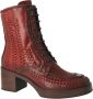 Pons Quintana Bordeaux Veterschoenen Dames Enkellaarsjes Red Dames - Thumbnail 2