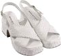 Pons Quintana Elegant White Leather Sandals White Dames - Thumbnail 9