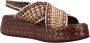 Pons Quintana Moderne Maui Platte Sandalen Brown Dames - Thumbnail 6