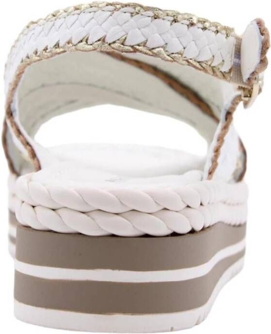 Pons Quintana Stijlvolle Platte Sandalen voor Zomerse Stijl White Dames