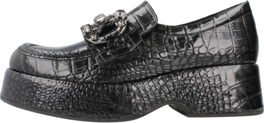 Pons Quintana Stijlvolle Fliper Loafers Black Dames