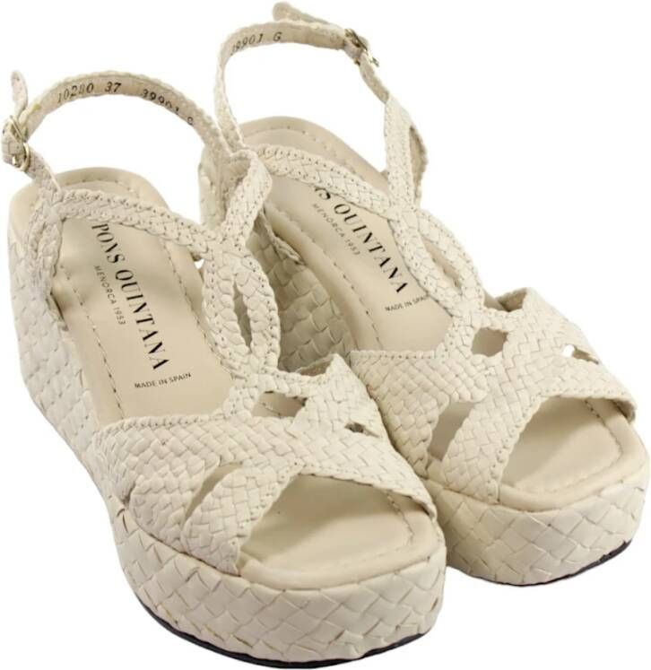 Pons Quintana Stijlvolle Sandalen voor Vrouwen Beige Dames