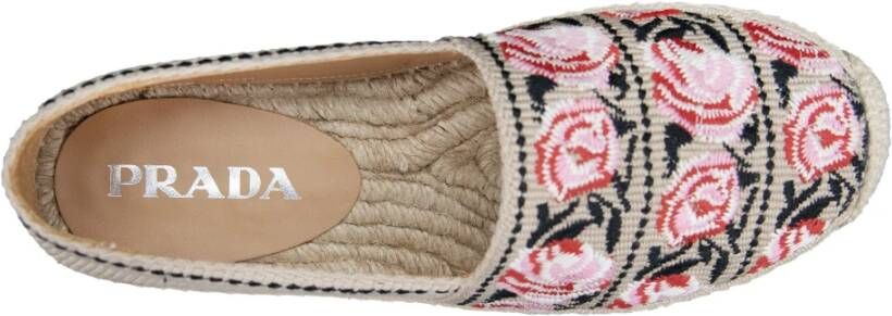 Prada Bloemen Slip-On Espadrilles Multicolor Dames