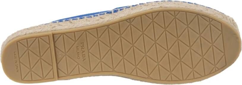 Prada Canvas Slip-On Espadrilles Blue Dames