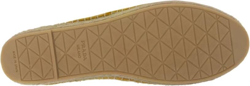 Prada Canvas Slip-On Espadrilles Yellow Dames