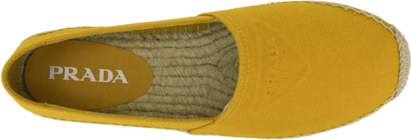 Prada Canvas Slip-On Espadrilles Yellow Dames