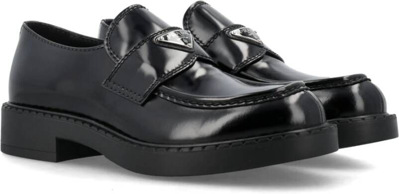 Prada Chocolade Loafer Schoenen Black Heren