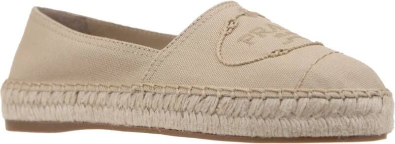 Prada Dames Slip-On Espadrilles Stijlvol Ontwerp Beige Dames