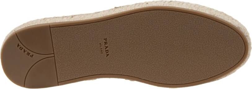 Prada Dames Slip-On Espadrilles Stijlvol Ontwerp Beige Dames