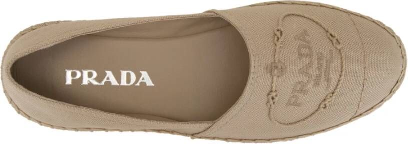 Prada Dames Slip-On Espadrilles Stijlvol Ontwerp Beige Dames