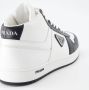 Prada Downtown Bicolor Leren High-Top Sneakers White Heren - Thumbnail 4