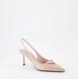 Prada Pumps & high heels Brushed Leather Slingsback Pumps in poeder roze - Thumbnail 9