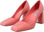 Prada Roze Patentleren Blokhakken Pumps Klassiek Pink Dames - Thumbnail 4