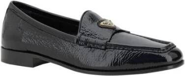 Prada Elegante Leren Loafers Black Dames