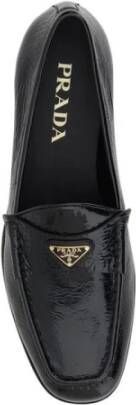 Prada Elegante Leren Loafers Black Dames