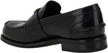 Prada Elegante Leren Loafers Monelli Stijl Black Heren