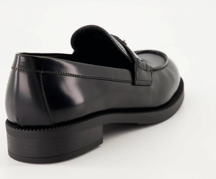 Prada Geborsteld leren loafers Black Dames