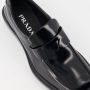 Prada Geborsteld leren loafers voor dames Black Dames - Thumbnail 5