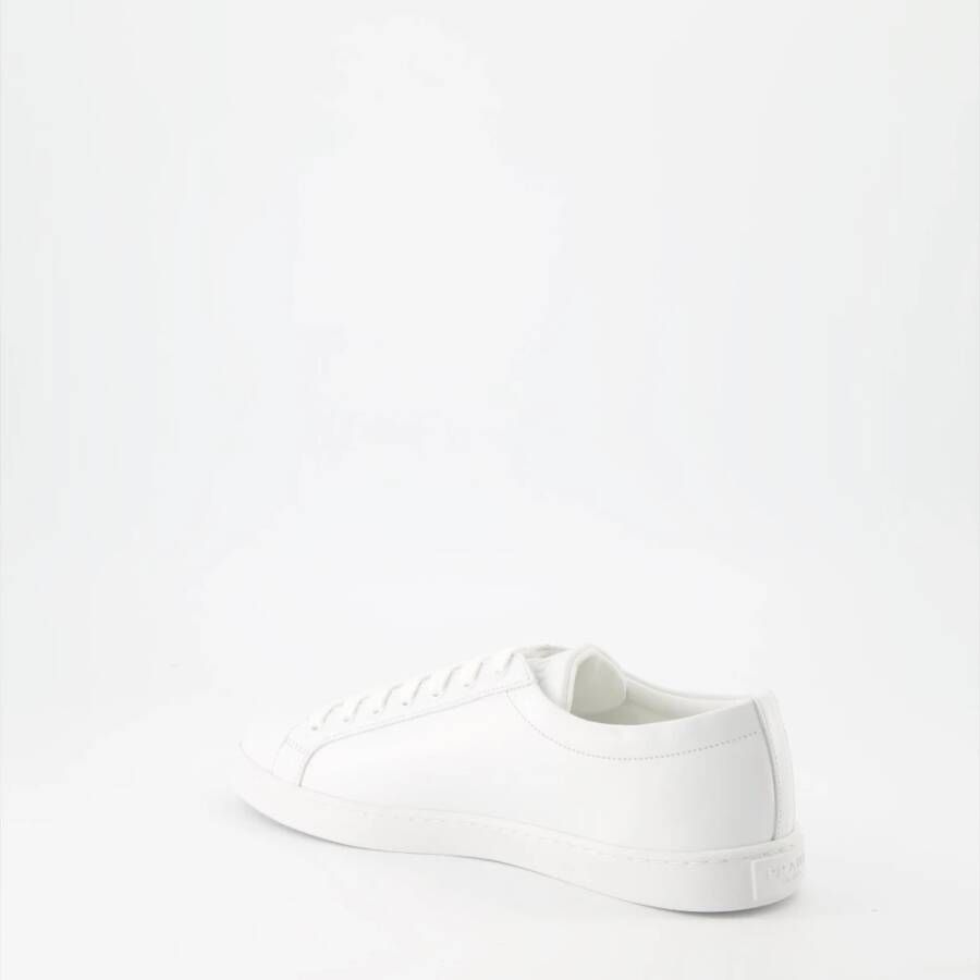 Prada Geborsteld leren vetersneakers White Heren