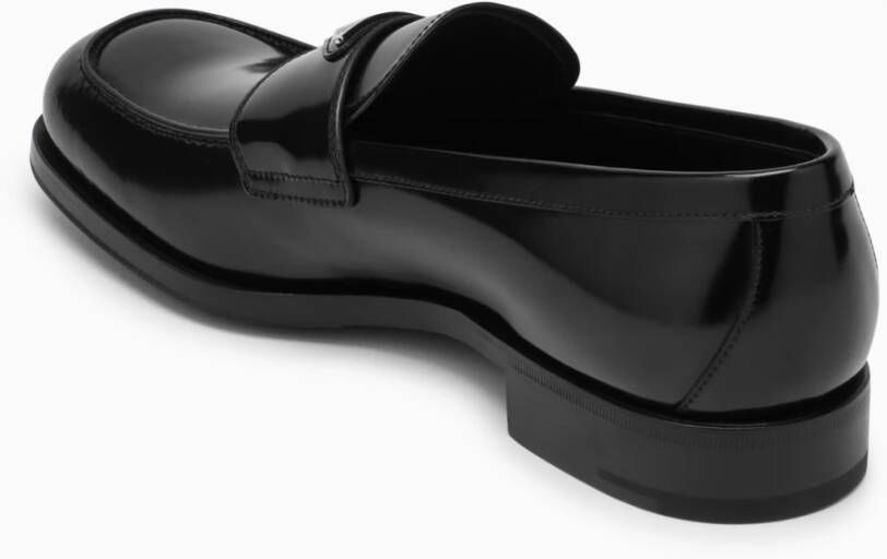 Prada Geborsteld Stof Loafers Black Heren